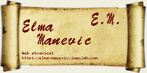 Elma Manević vizit kartica